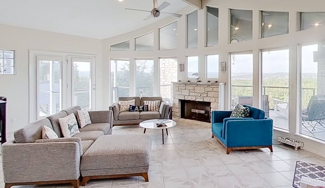 Modern lake-view retreat with balcony, deck, Peloton, central AC, & washer/dryer