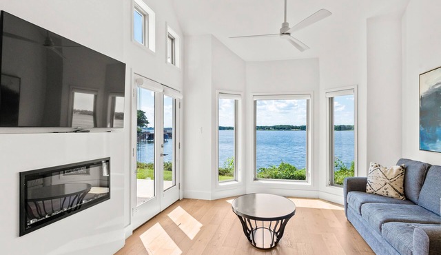 Modern lake view townhome with W/D, dog friendly