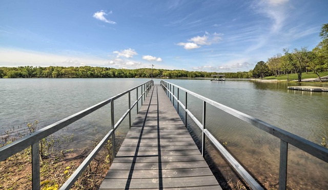 Modern Lakefront Getaway w/ Deck + Dock, In Cove!