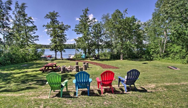 Modern Lakeside Chalet on Crow Wing Chain with Dock!