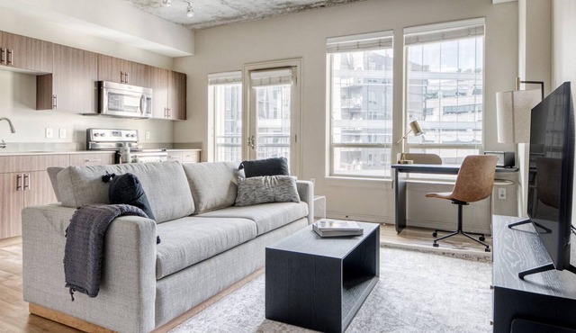 Modern LoDo 1BR w/ Gym, Roof, W/D, next to Union Station, by Blueground