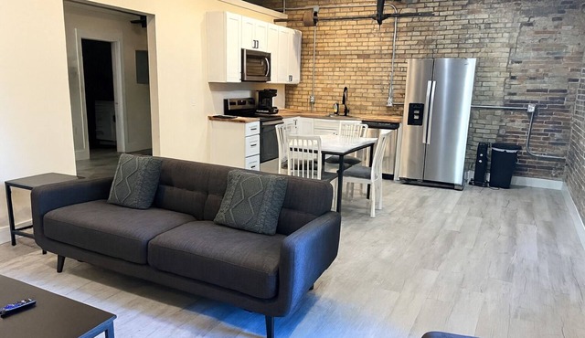Modern Loft with Exposed Brick Near Trails & Hocking Hills
