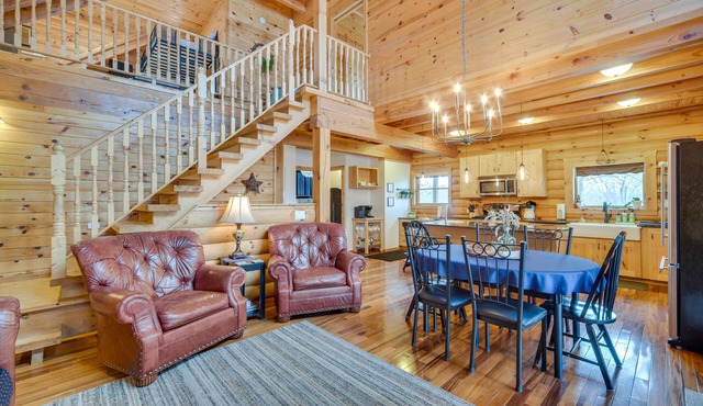 Modern Log Cabin w/Rec Room, Steps to Lake!
