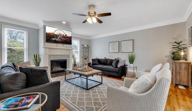 Modern Lux Farmhouse near ATL Beltline w/Grill & Arcade Games