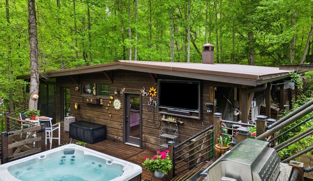 Modern, Luxurious Cabin for Two located on a Cascading Waterfall - WIFI