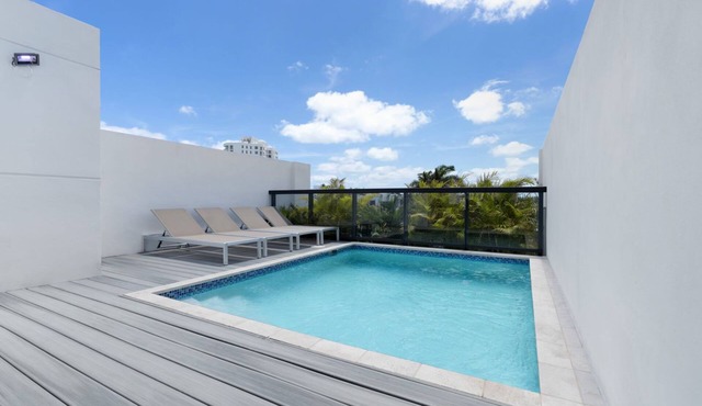 Modern Miami Oasis Private Rooftop Pool and Lounge