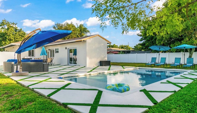 Modern North Miami Oasis w/Heated Pool & Patio