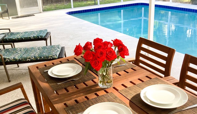 Modern Oasis with Heated Pool near Siesta Key Beach and a Downtown 3BR/2BA