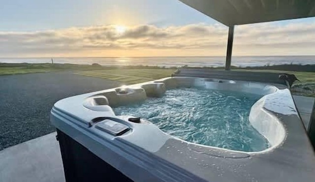 Modern Oceanfront Container Home with Hot Tub