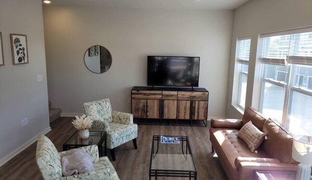 Modern Omaha Getaway with Private Deck & Free Parking