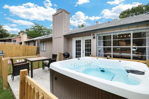 Modern Paradise Hot Tub Game Room Swing Set BBQ