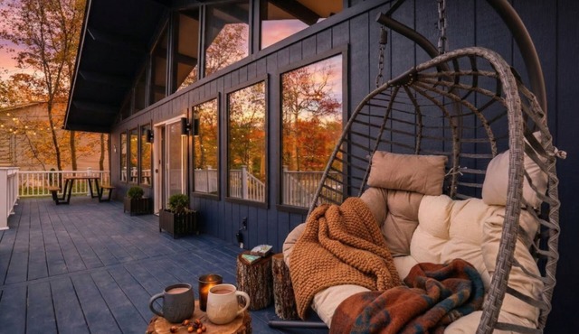 Modern Poconos Retreat: Heated Gazebo & Work-Space