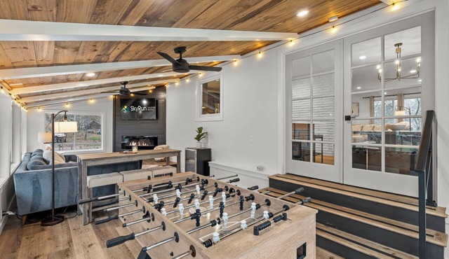 Modern Retreat with Game Porch & Fenced Yard