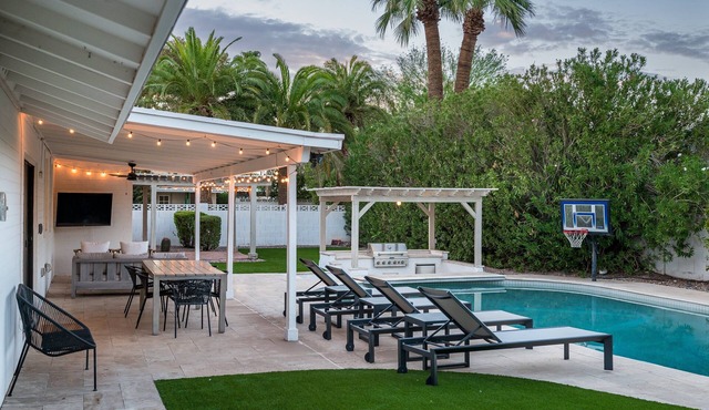 Modern Retreat with Pool, Fire Pit & Outdoor Living