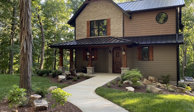 Modern/rustic chalet nestled in the woods at Paradise Ranch & Retreat