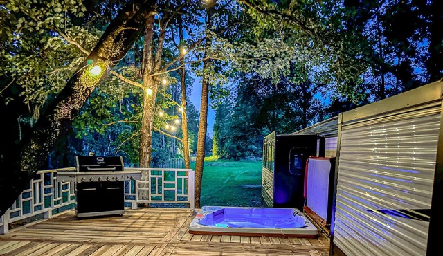 Modern RV With Hot Tub.