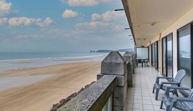 Modern seaside apartment with balcony and parking