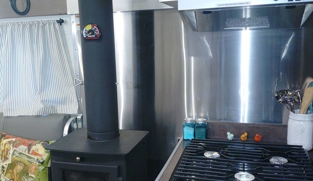 Modern Sheep camp next door to Bozeman hot springs.