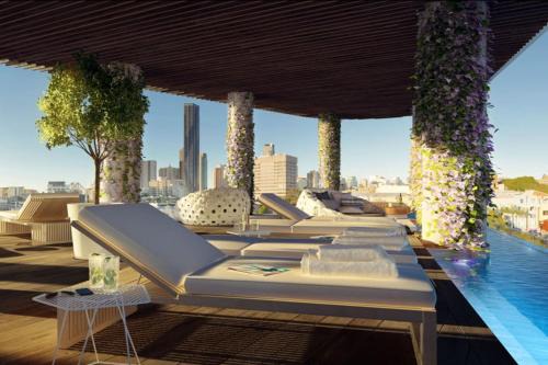 Modern Skyline Apartment 3BR with Pool Gym and tub