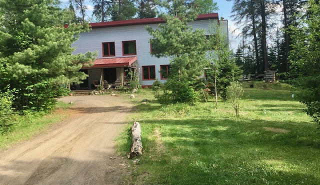 Modern south facing lake property in East Harris Bay on Whiteface Reservoir.