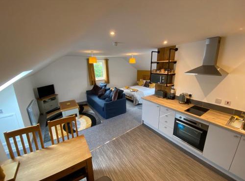 Modern studio apartment set beneath the black mountains A stones throw from the offas dyke path