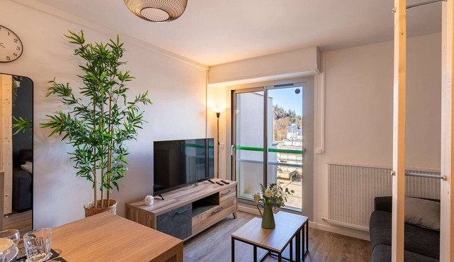 Modern studio for 2 with equipped kitchen and TV in Gourette