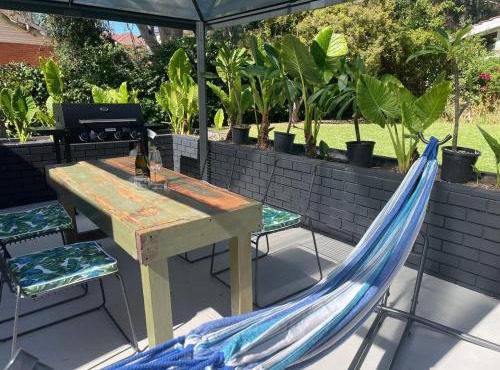 Modern studio with private patio