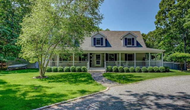 Modern-style home with private pool, open-floor plan, back deck, ample.