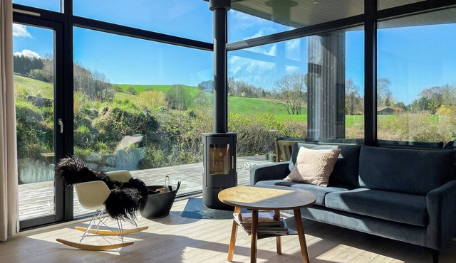 Modern summer house near nature