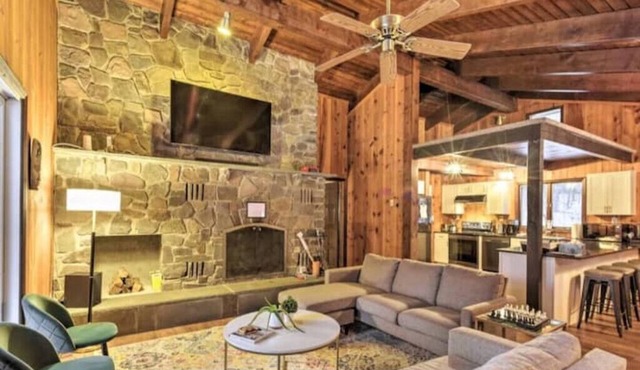 Modern Swiss Ski Chalet with Tennis Court, Outdoor pit and multiple fireplaces
