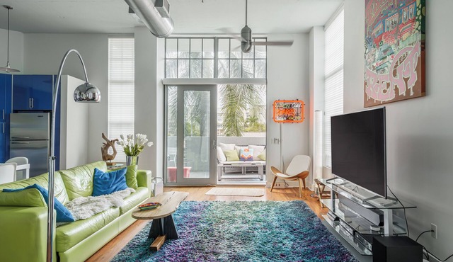 Modern Two Bedroom Loft in Downtown Delray Beach.