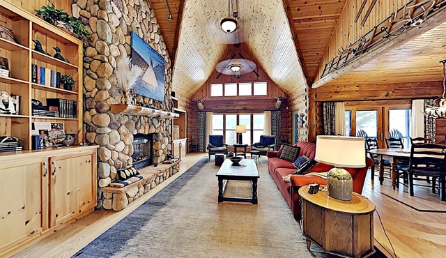 Modern & Upscale Executive Home On Long Lake - With that log cabin up north charm- Great fishing and swimming