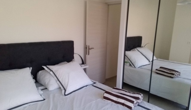 modern villa near sandy beach