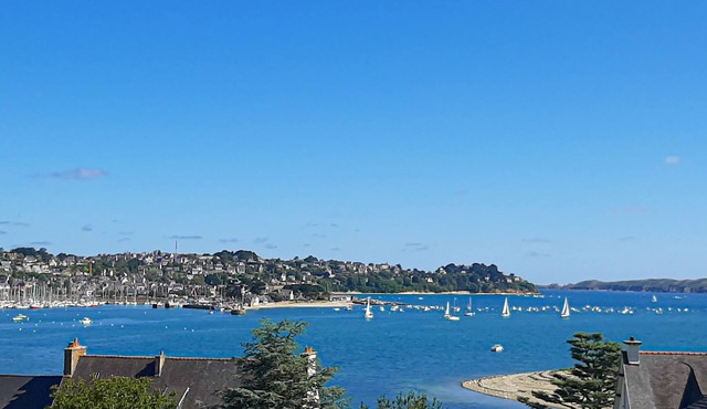 Modern villa with beautiful sea view of Perros-Guirec harbor and Tomé Island