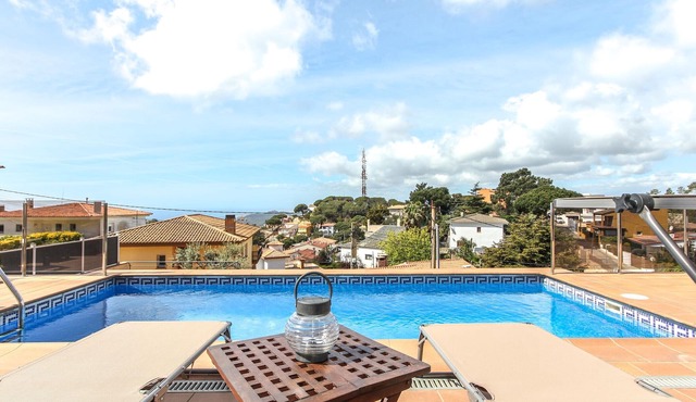 Modern villa with pool and sea view in Lloret de Mar
