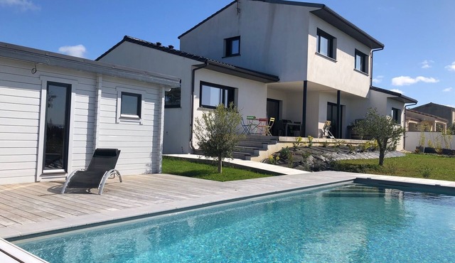 Modern villa with heated pool