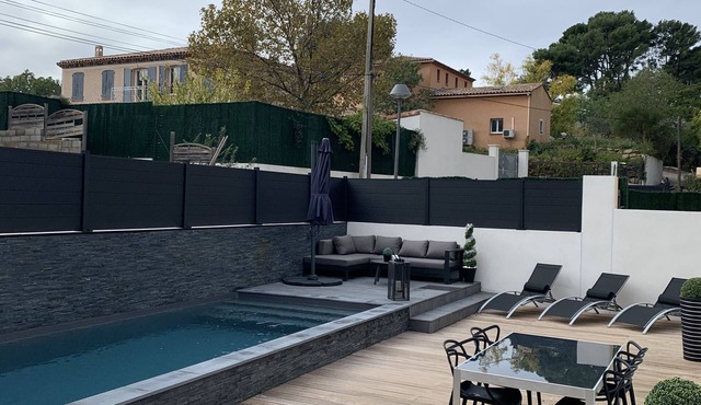 Modern villa with heated pool