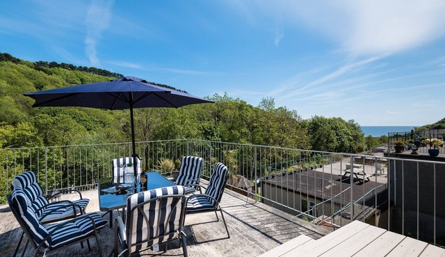 Modern villa with lovely sea views.