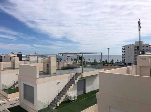 Modern villa with pool jacuzzi and sea view