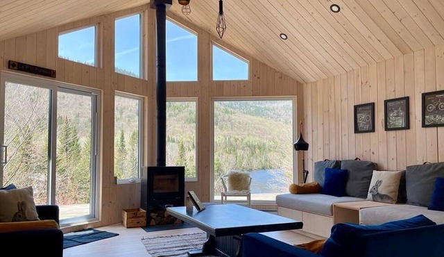 Modern w/ amazing view, sauna & 3 bedrooms cabin