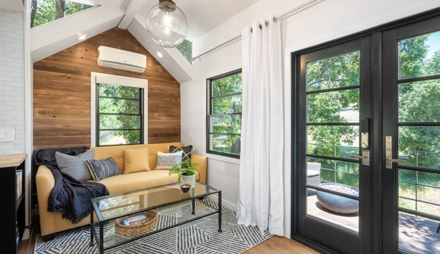 Modern Wine Country Tiny Home with Gas Fire Pit