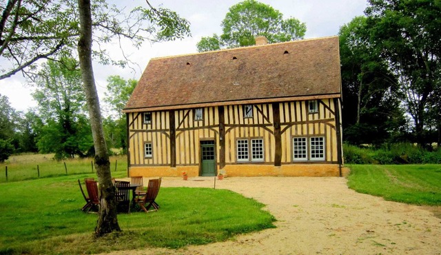 Modernised detached half-timbered house on the estate of a 16th century castle
