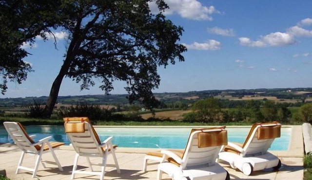 Modernised old farmhouse. Superb views. Private heated pool. Sleeps 8 plus baby