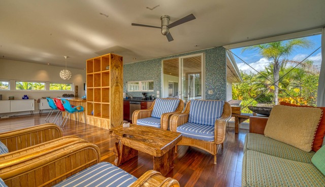 Modernist architectural gem w/custom interior & bay views - steps to beach