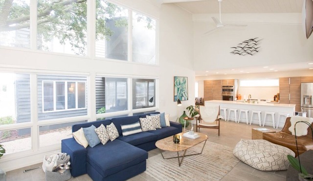 Modernist Oasis is located in the beautiful North End of Virginia Beach