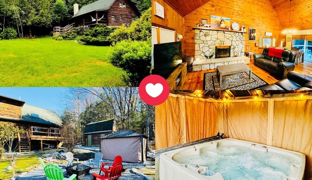 Moira's Spacious Log Cabin Retreat: Hot Tub, Fire Pits, Near Lakes & Mountains