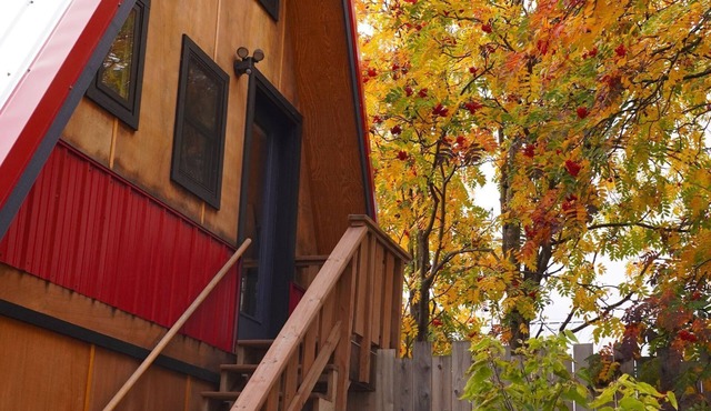 Mökki A-Frame Birdhouse, Downtown with Harbor View