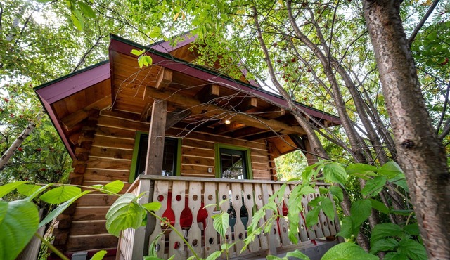 Mökki: Dovetail Log Cabin in the Heart of Downtown