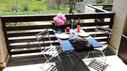 Mon Mounier : Studio cosy au pied des pistes/Vue de rêve !