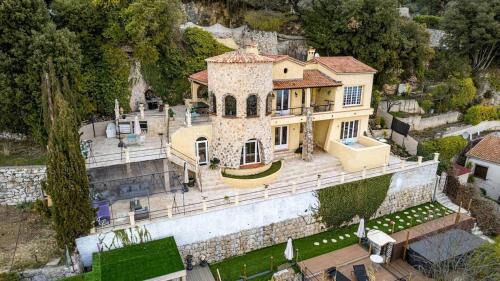 Monaco Castle Villa with Pool and Skyview of French Riviera